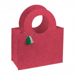 Felt bag with fir tree pendant