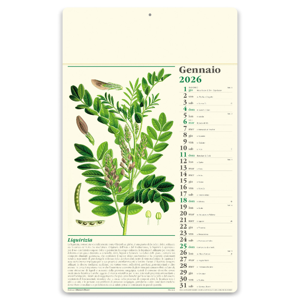 Calendario Erboristeria