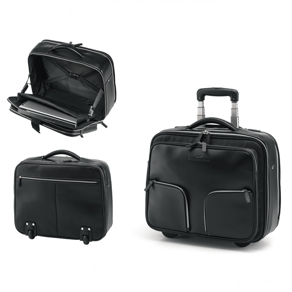 Business trolley bag in leather Business trolley bag in leather