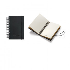 Pocket notebook in black leather