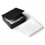 Memoblock holder in black leather