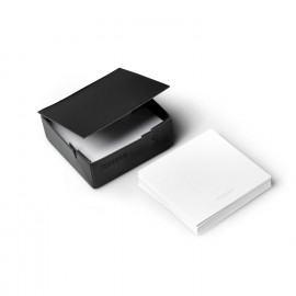 Memoblock holder in black leather