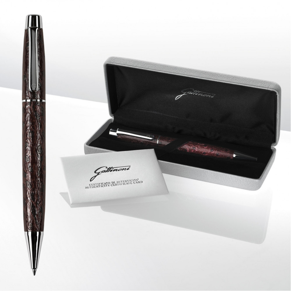 Leather ballpoint pen with twist opening Leather ballpoint pen with twist opening