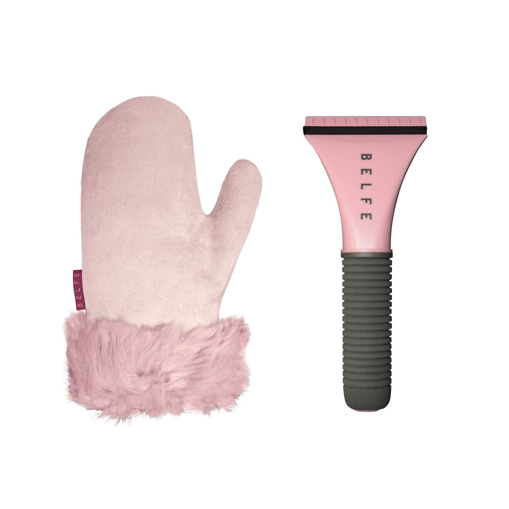Fashion car set, glove and scraper Fashion car set, glove and scraper