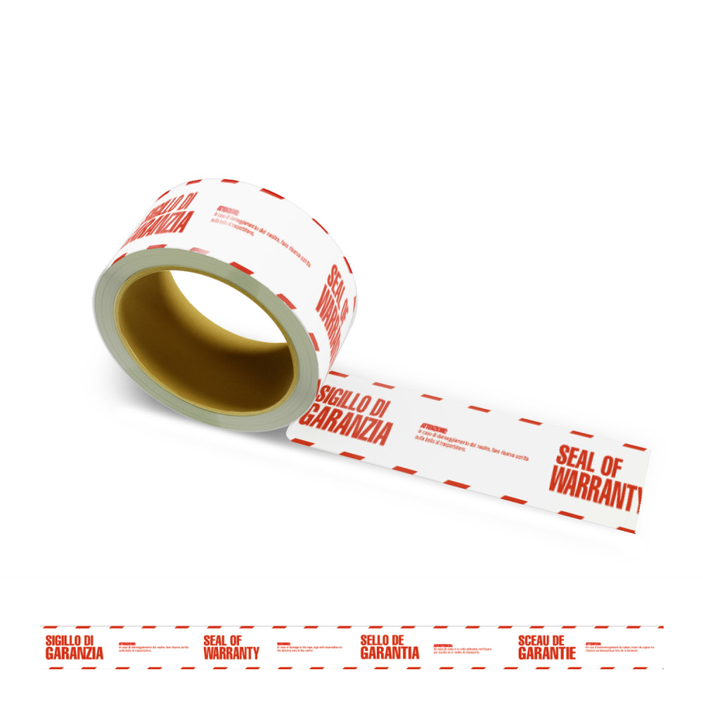 Neutral white packaging adhesive tape with warranty seal 55x100mm Neutral white packaging adhesive tape with warranty seal 55x100mm
