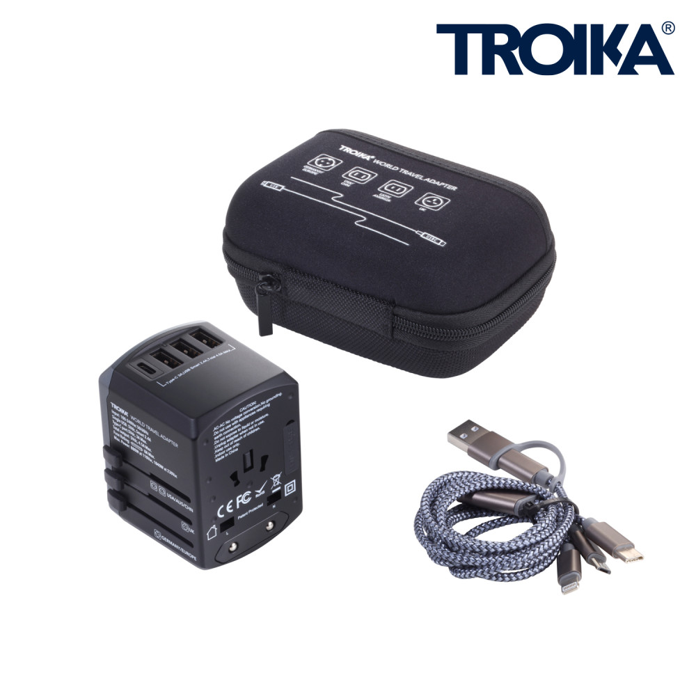 TROIKA WORLD TRAVEL ADAPTER TROIKA WORLD TRAVEL ADAPTER