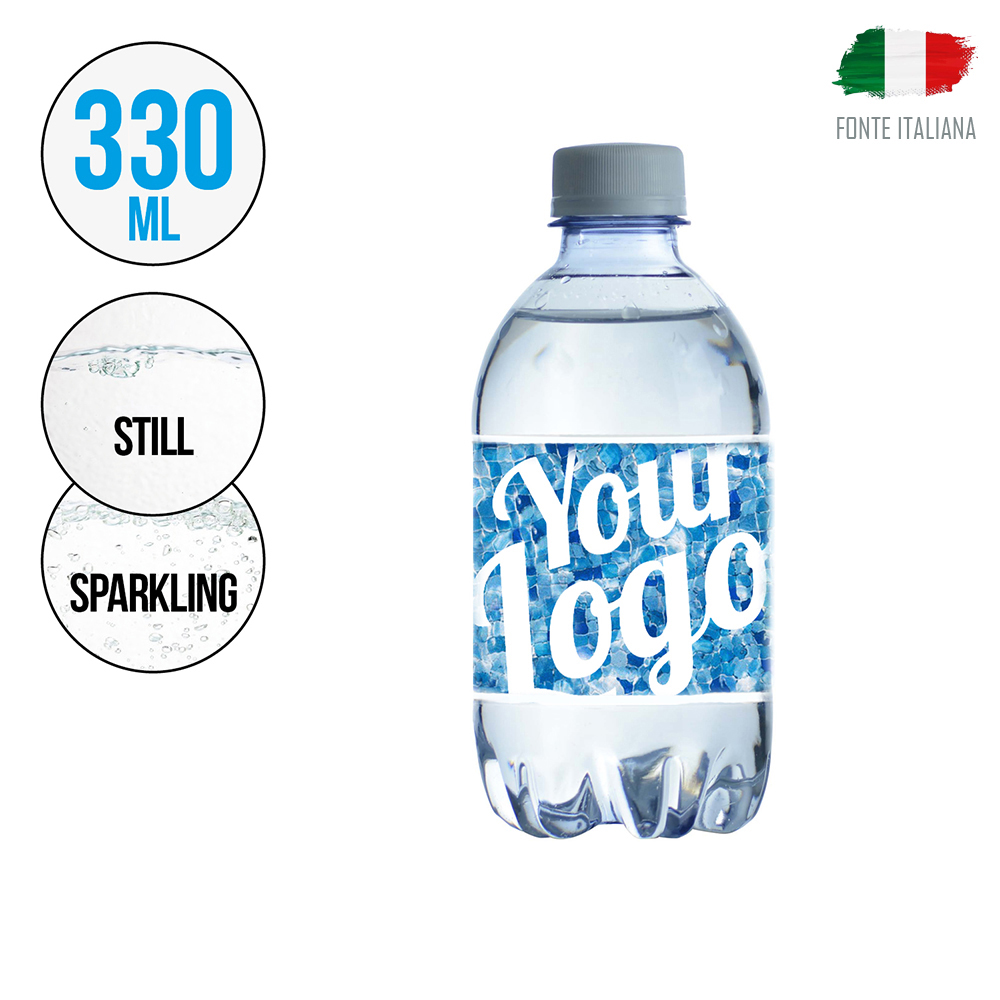 Bottle of Water, Italian source, 330ML with customizable four-color label. Made in Italy Bottle of Water, Italian source, 330ML with customizable four-color label. Made in Italy