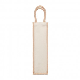 Jute wine bag for one bottle