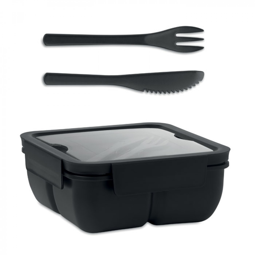 Lunch box with cutlery 600ml Lunch box with cutlery 600ml