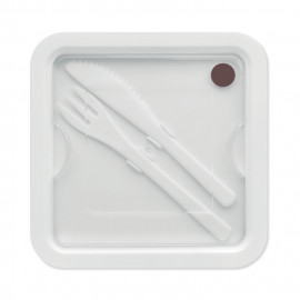 Lunch box with cutlery 600ml