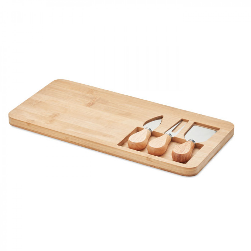 Cheese board set in bamboo