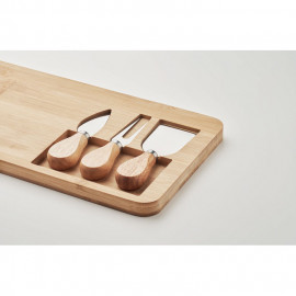Cheese board set in bamboo