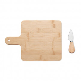 Cheese board set in bamboo