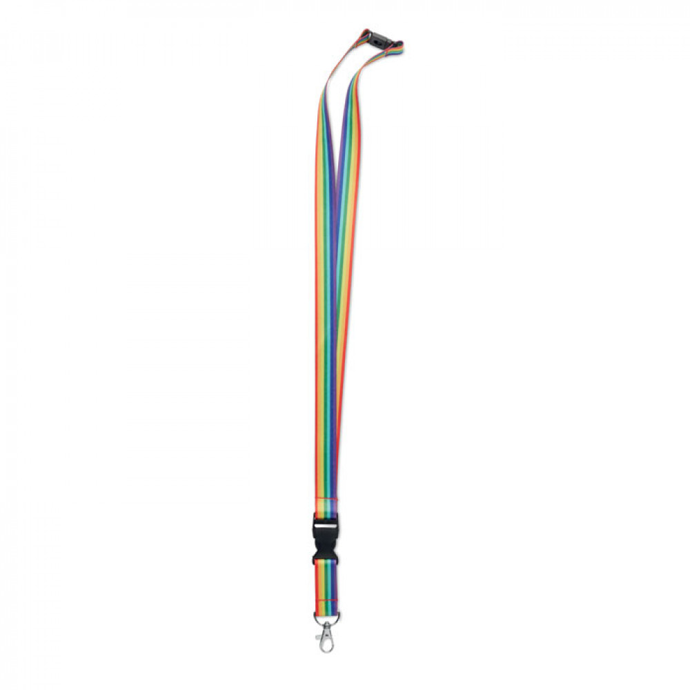 Rainbow RPET lanyard Rainbow RPET lanyard