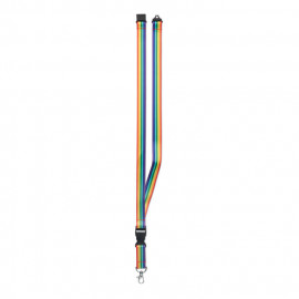 Rainbow RPET lanyard