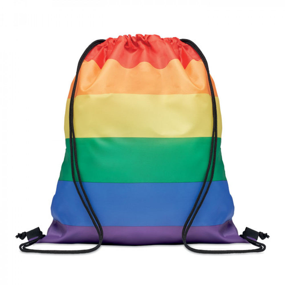 Rainbow RPET drawstring bag