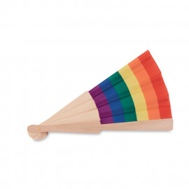 Rainbow wooden hand fan Rainbow wooden hand fan