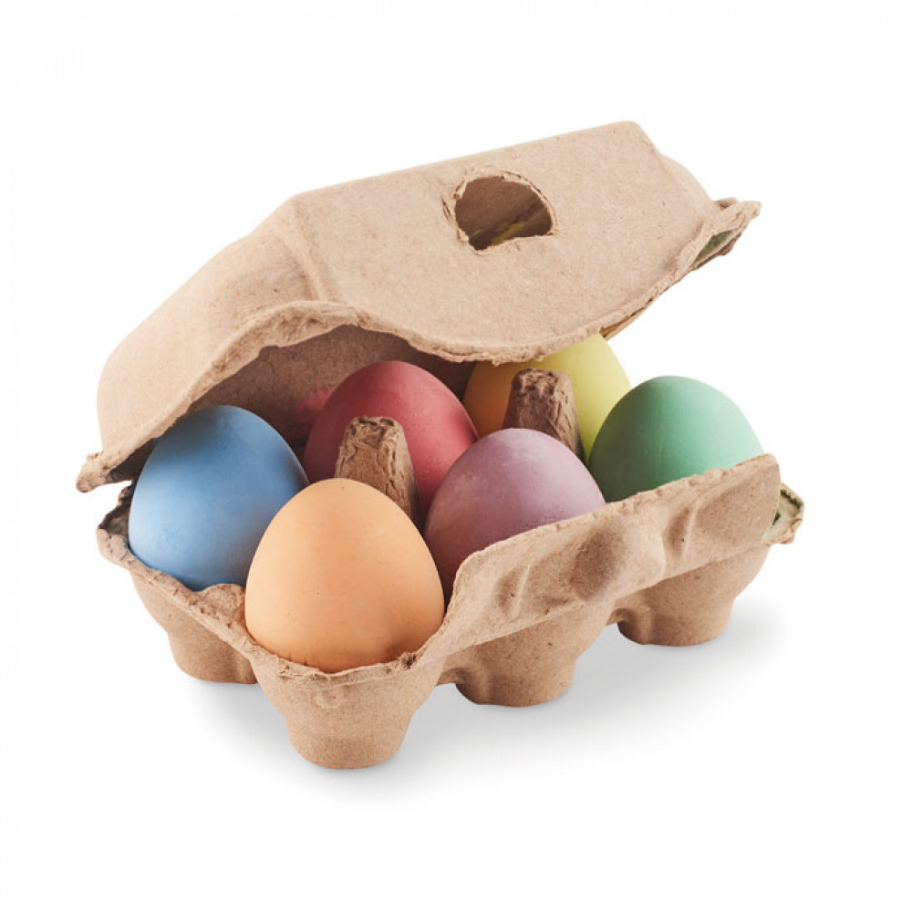6 chalk eggs in box 6 chalk eggs in box