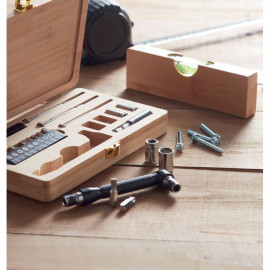 21 pcs tool set in bamboo case