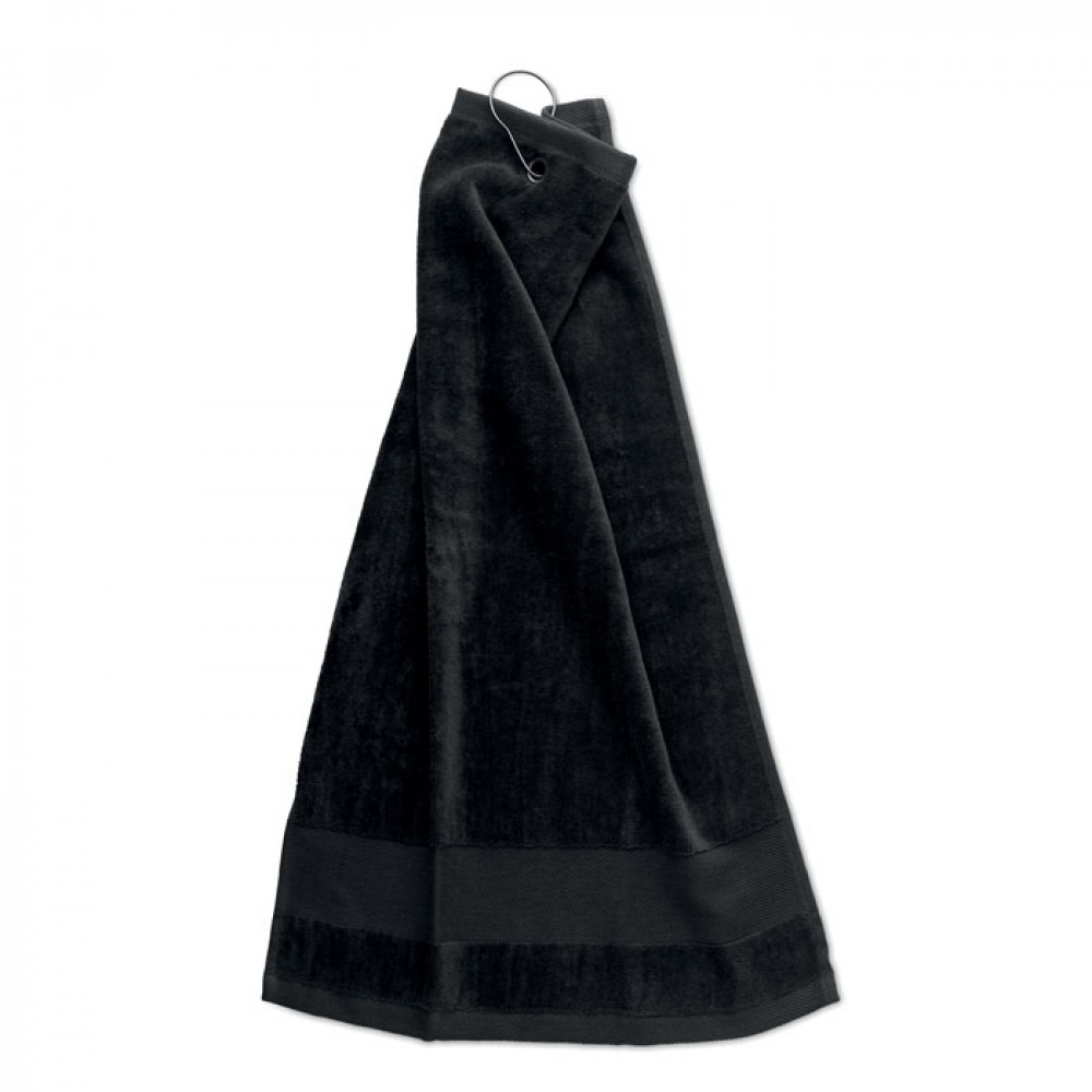 Cotton golf towel with hanger Cotton golf towel with hanger