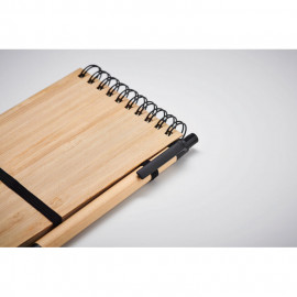 A6 bamboo notepad set