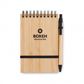 A6 bamboo notepad set