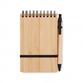 A6 bamboo notepad set
