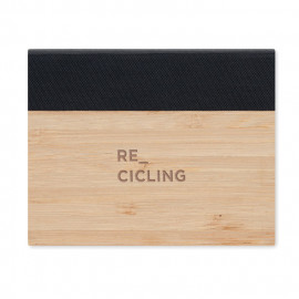 Sticky notes set bamboo cover