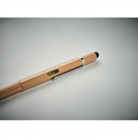 Spirit level pen in bamboo