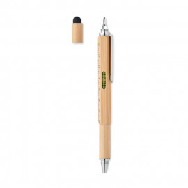 Spirit level pen in bamboo