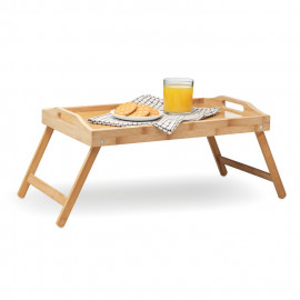 Foldable bamboo tray