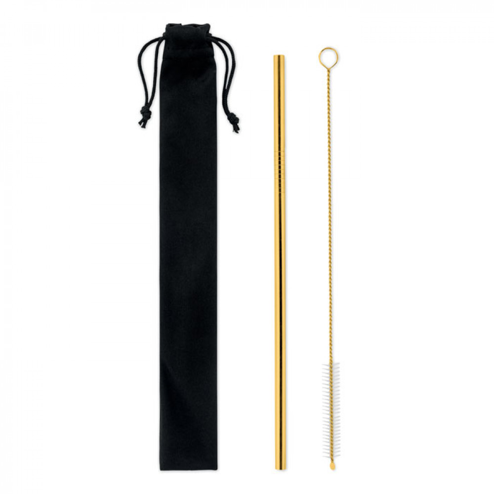 SS straw and brush in pouch SS straw and brush in pouch