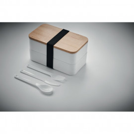 Lunch box in PP and bamboo lid