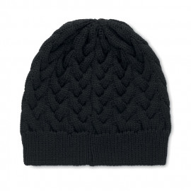 Cable knit beanie in RPET