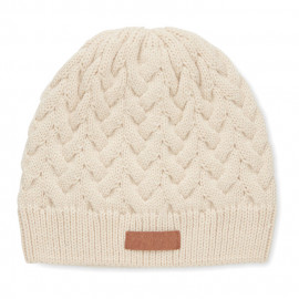 Cable knit beanie in RPET