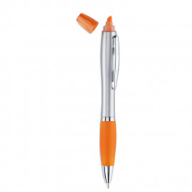Пластмасова химикалка с хайлайтър "Карло"