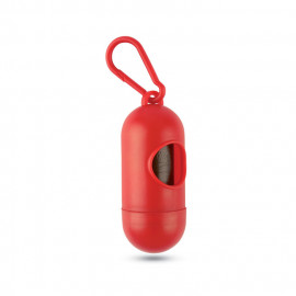 Container for pet bag w/ hook
