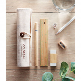 Stationary set in cotton pouch
