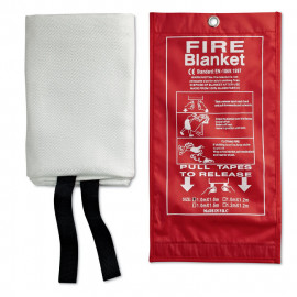Fire blanket in a pouch
