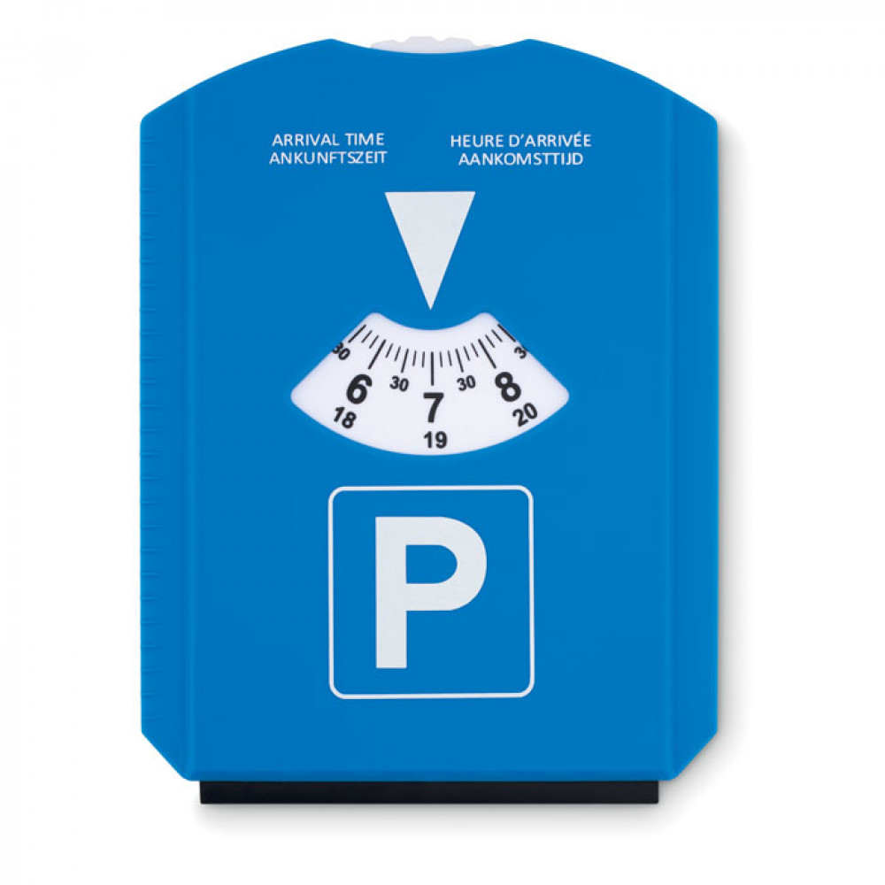 Ice scraper in parking card Ice scraper in parking card