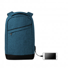 2 tone backpack incl USB plug