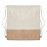 Drawstring bag w/ jute details