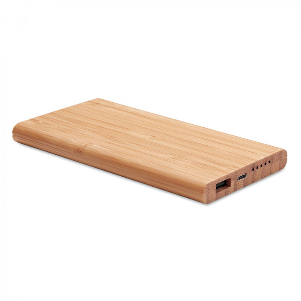 Wireless power bank in bamboo Wireless power bank in bamboo