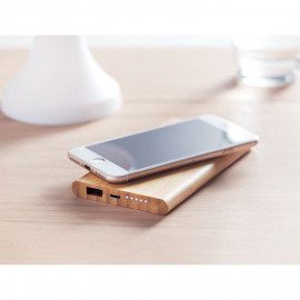 Wireless power bank in bamboo