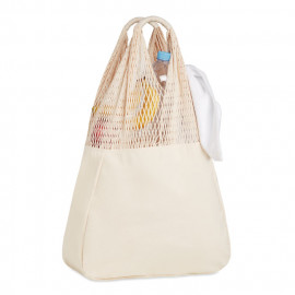 Beach bag cotton/mesh