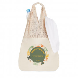 Beach bag cotton/mesh