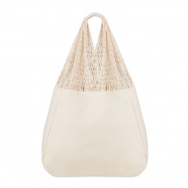 Beach bag cotton/mesh