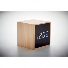 LED alarm clock bamboo casing