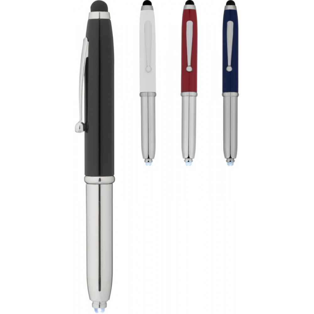 Стилусова химикалка с LED фенерче "Ксенон"