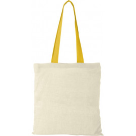 Nevada 100 g/m² cotton tote bag coloured handles